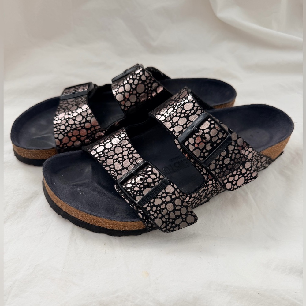 Birkenstock Arizona metallic stones sandals size 38 / 7